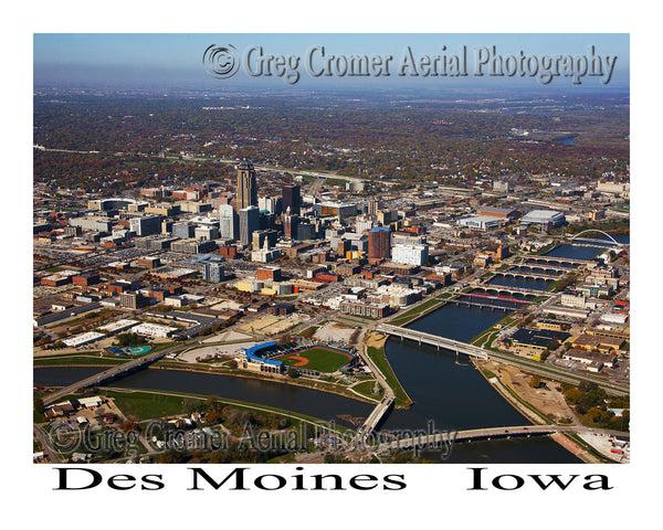 Aerial Photo of Des Moines Iowa