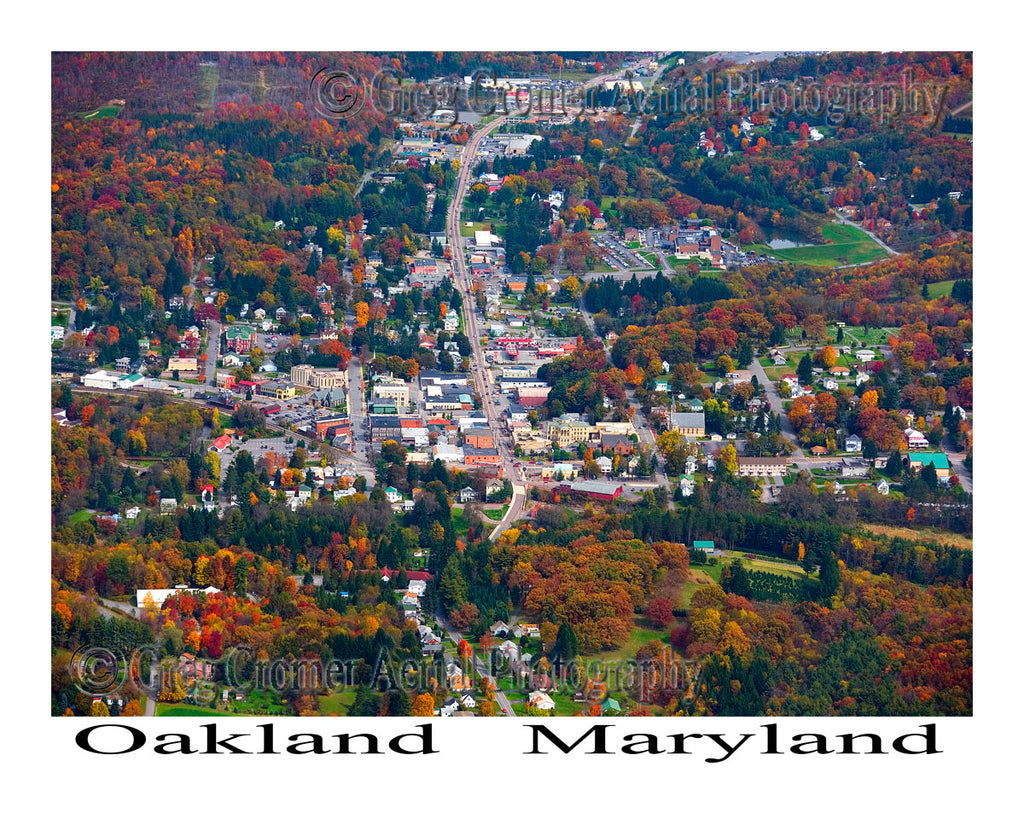 Aerial Photo of Oakland (Garrett County), Maryland