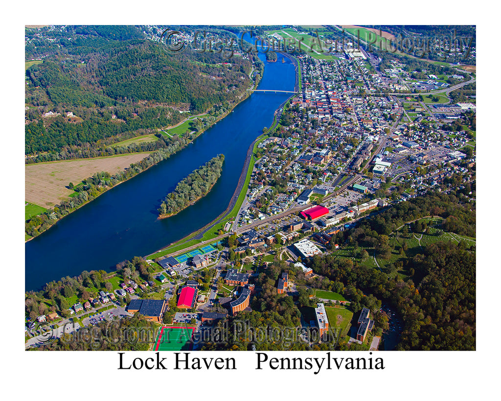 Aerial Photo of Lock Haven, Pennsylvania