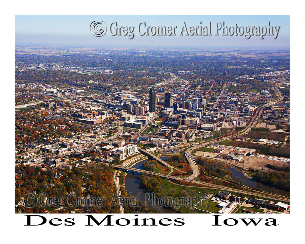 Aerial Photo of Des Moines Iowa