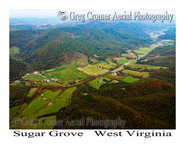 Aerial Photo of Sugar Grove, West Virginia