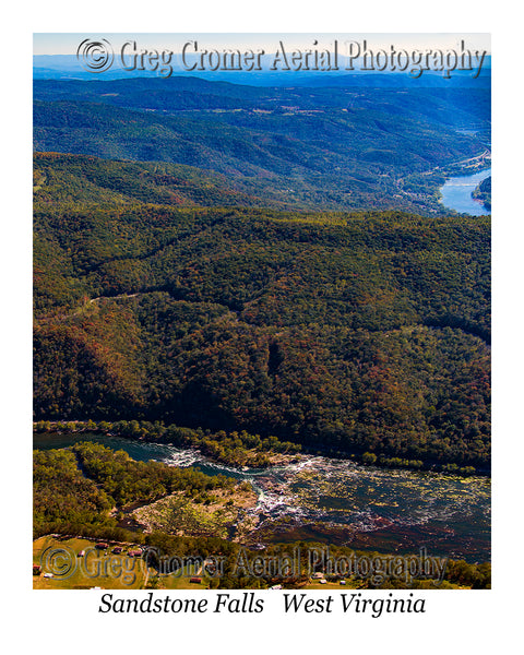 Aerial Photo of Sandstone Falls, WV