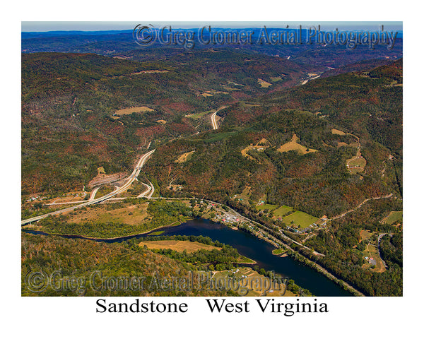 Aerial Photo of Sandstone, West Virginia