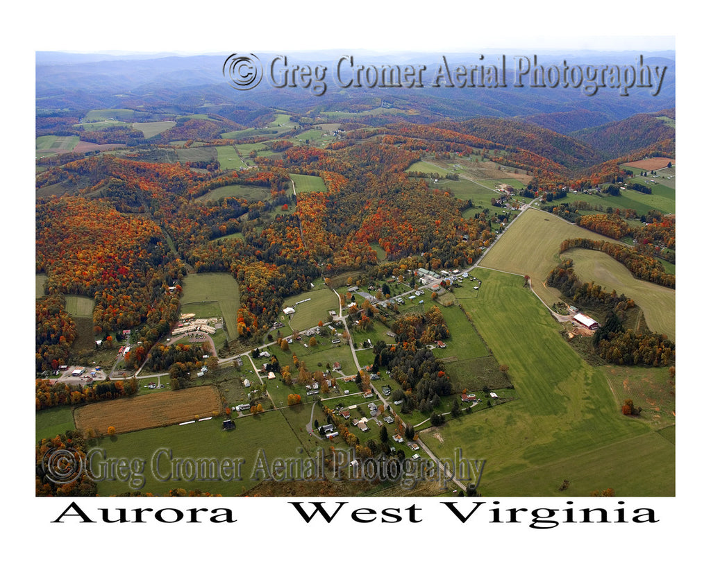 Aerial Photo of Aurora, West Virginia