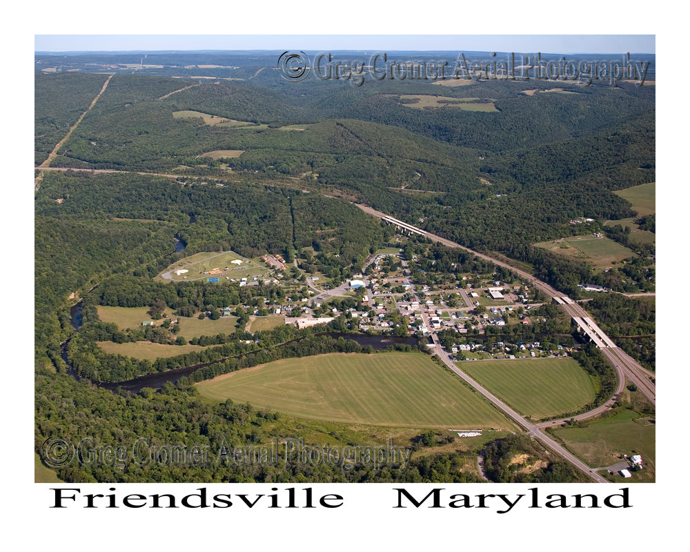 Aerial Photo of Friendsville, Maryland