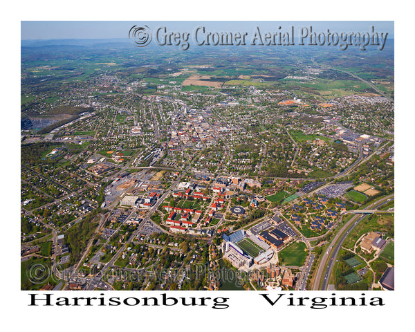Aerial Photo of Harrisonburg, Virginia