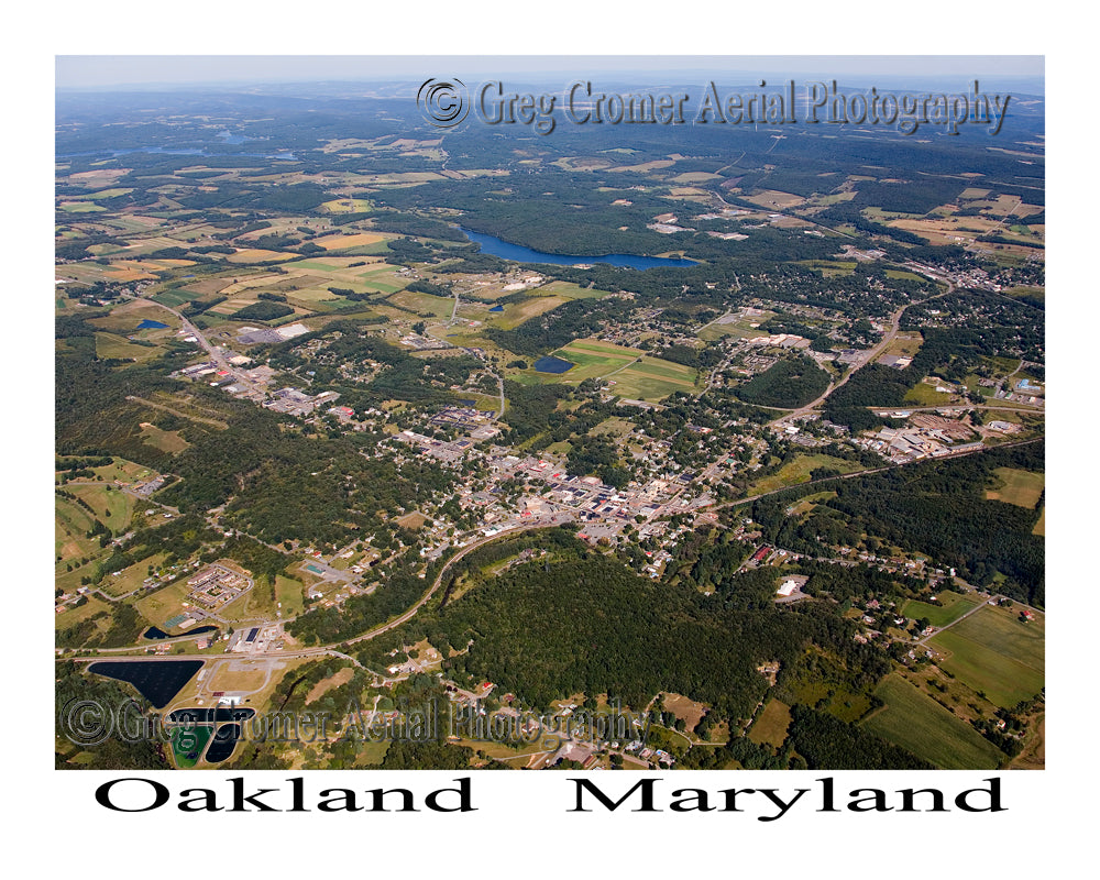 Aerial Photo of Oakland (Garrett County), Maryland