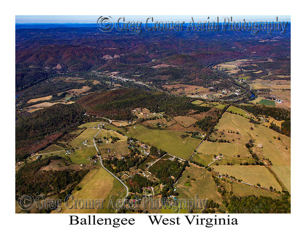 Aerial Photo of Ballengee, West Virginia