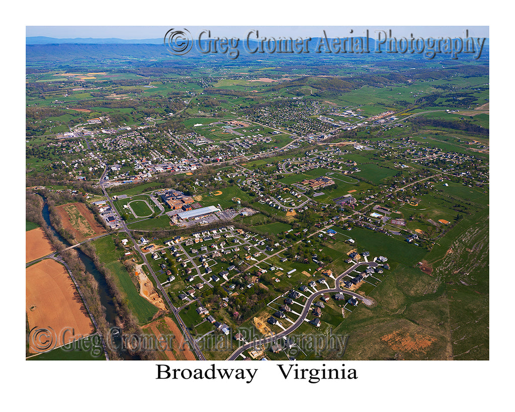Aerial Photo of Broadway, Virginia