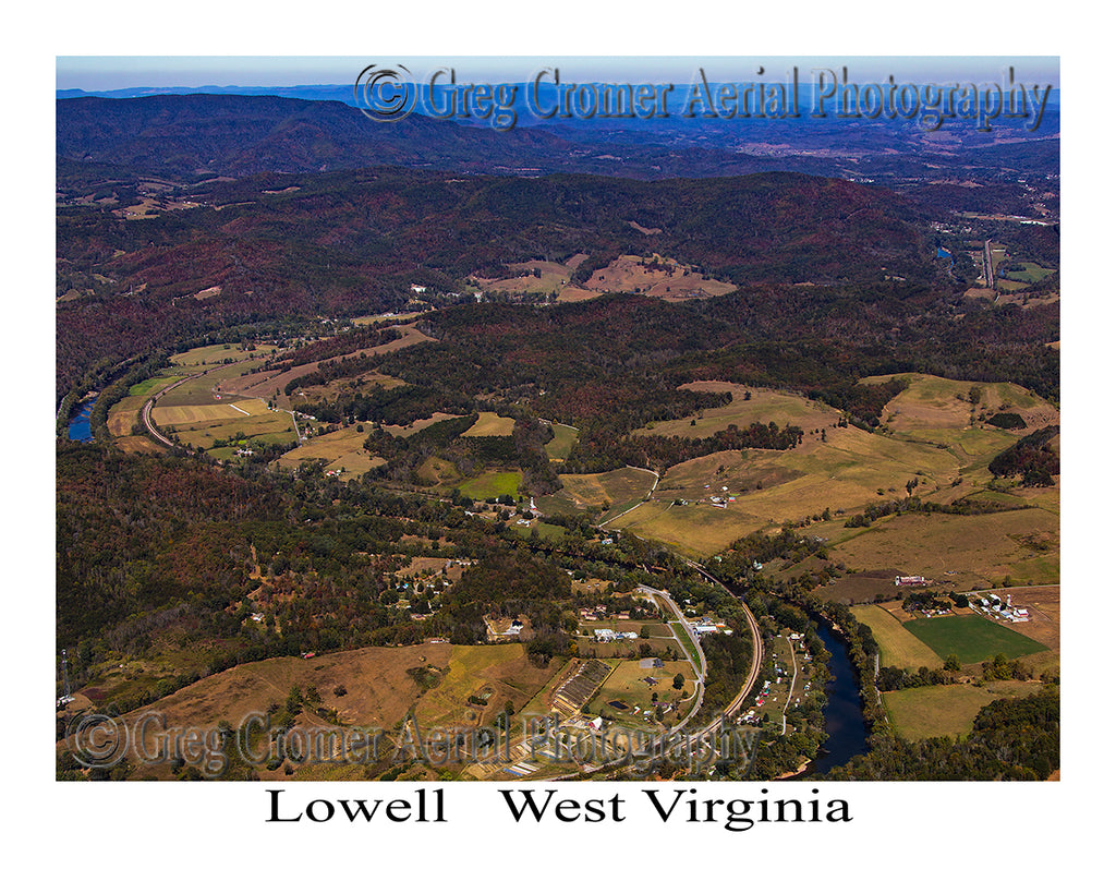 Aerial Photo of Lowell, West Virginia