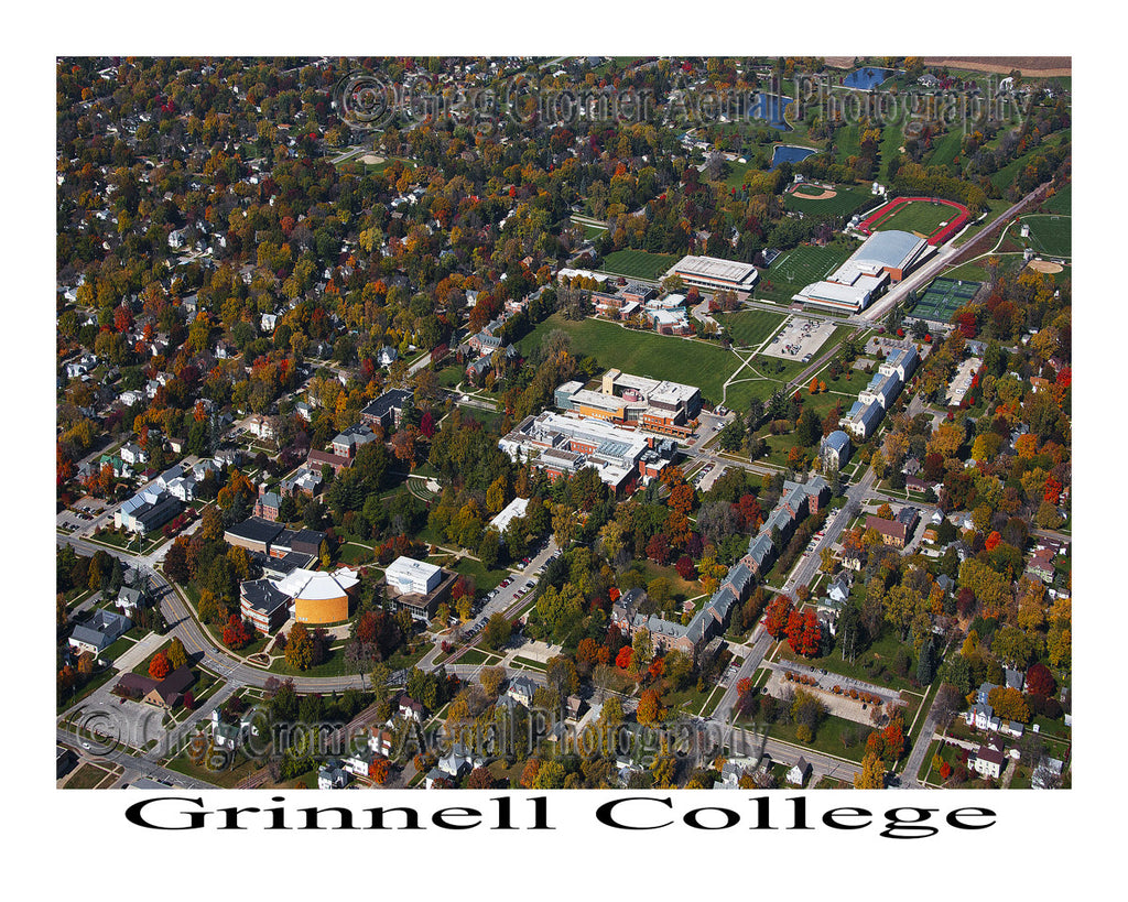 Aerial Photo of Grinnell College, Grinell Iowa