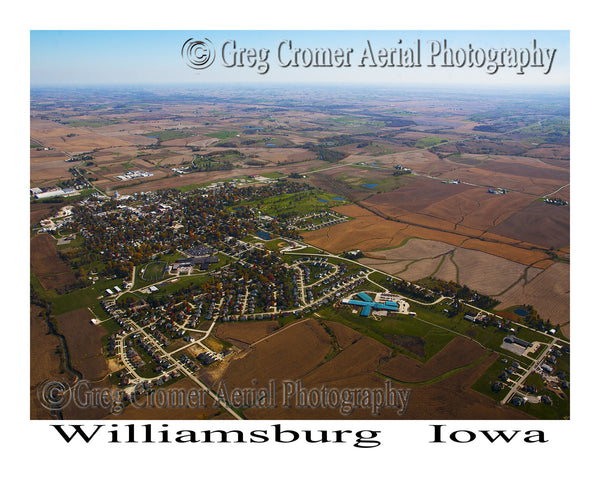 Aerial Photo of Williamsburg Iowa - Northeast View
