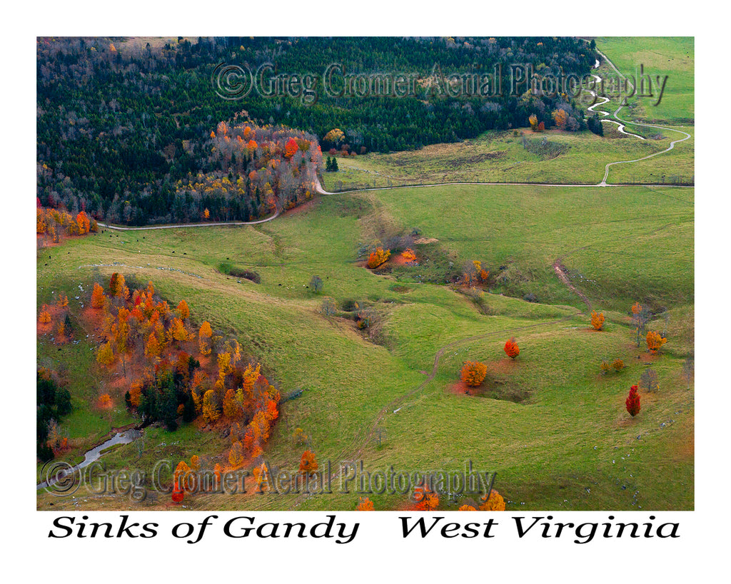 Aerial Photo of Sinks of Gandy, WV