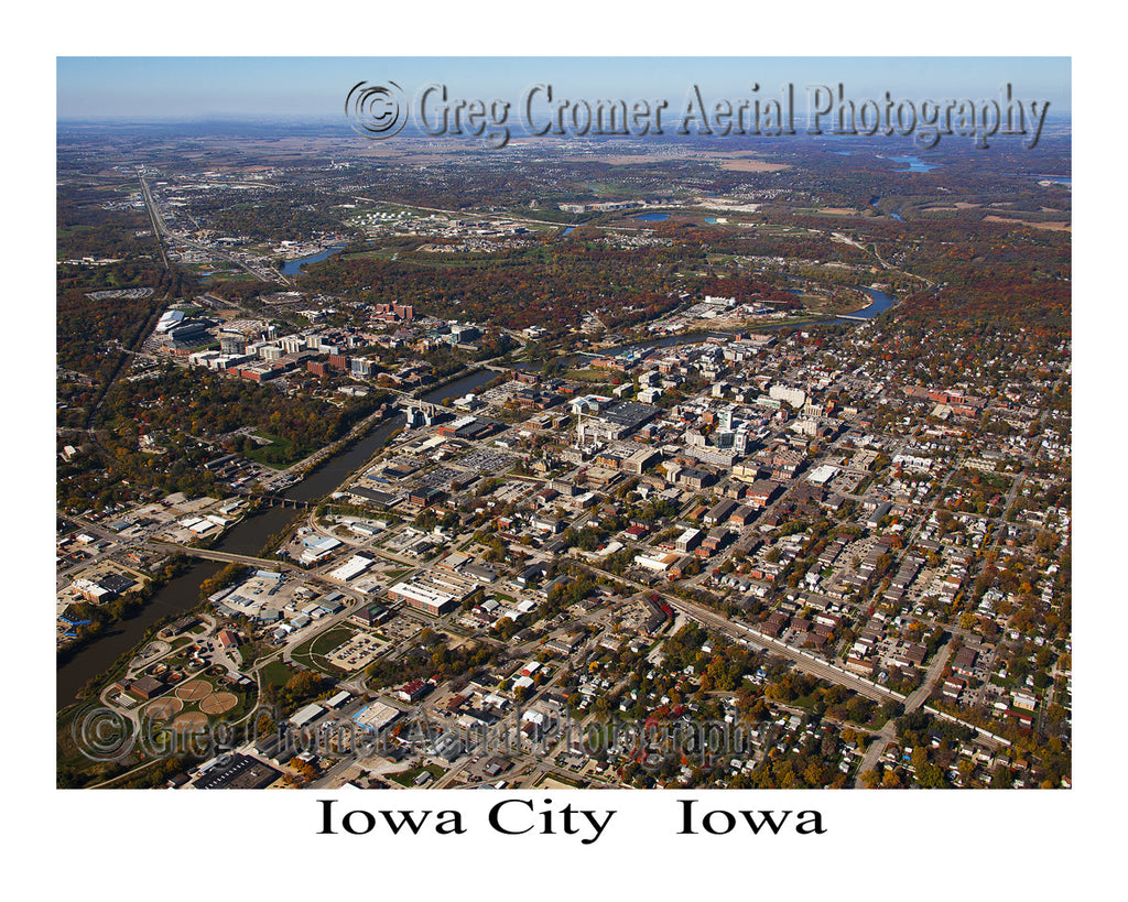 Aerial Photo of Iowa City Iowa