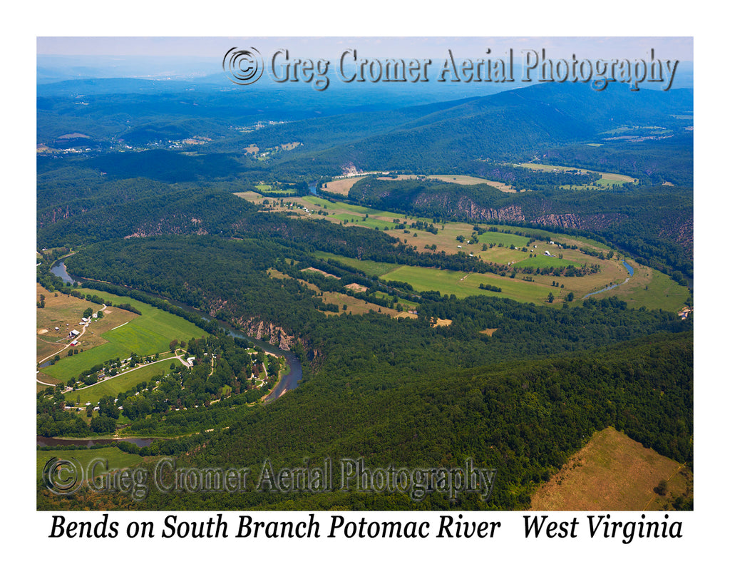 Aerial Photo of Bends of the South Branch Potomac River - Morgan County, West Virginia