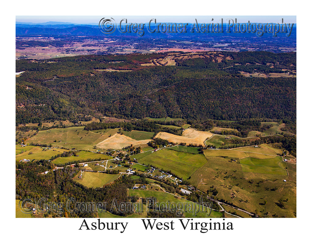 Aerial Photo of Asbury, West Virginia