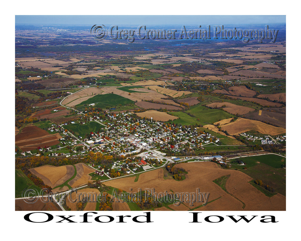 Aerial Photo of Oxford Iowa