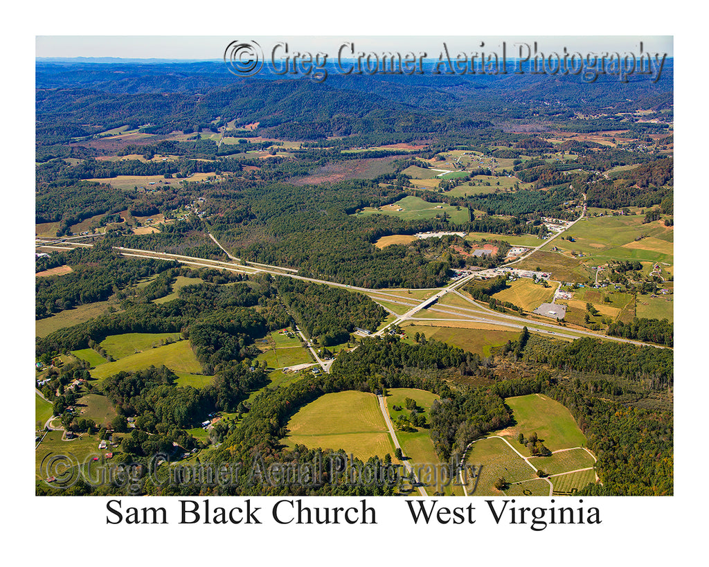 Aerial Photo of Sam Black Church, West Virginia