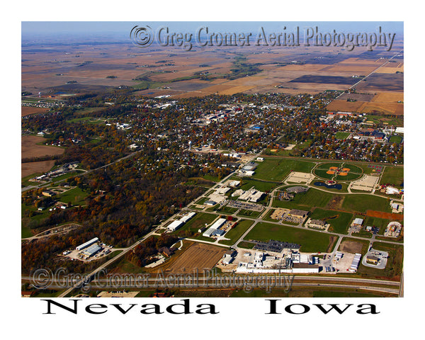 Aerial Photo of Nevada Iowa