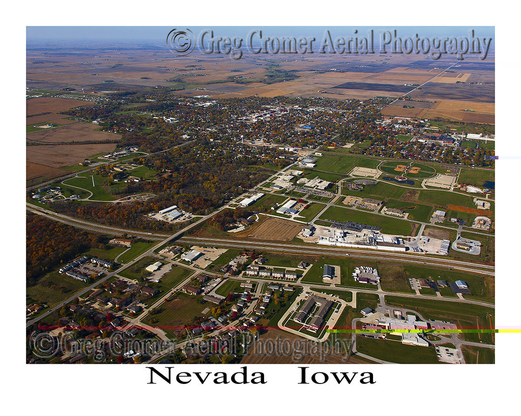 Aerial Photo of Nevada Iowa