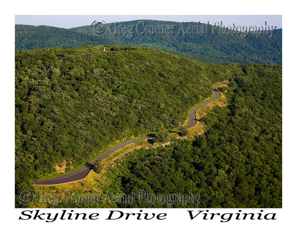 Aerial Photo of Skyline Drive - Shenandoah National Park, Virginia