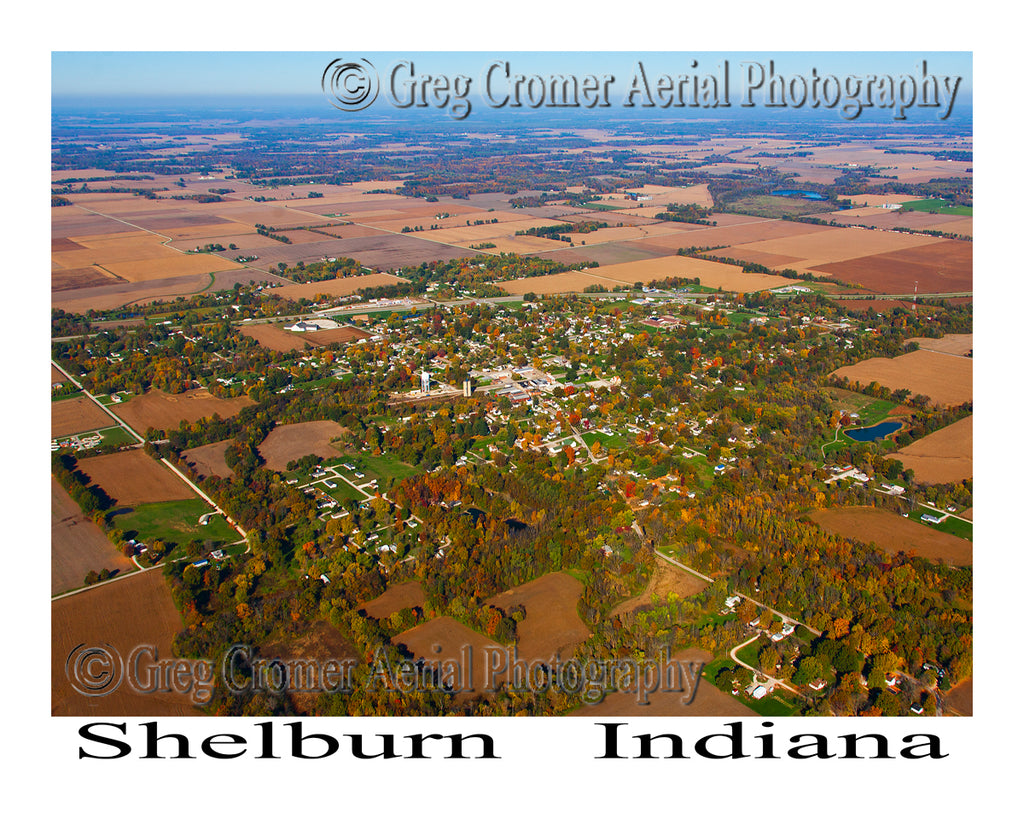 Aerial Photo of Shelburn, Indiana