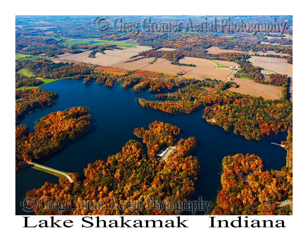 Aerial Photo of Lake Shakamak, Indiana