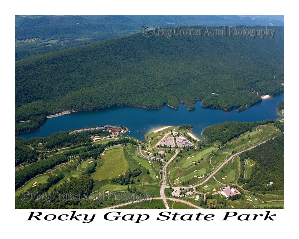 Aerial Photo of Rocky Gap State Park and Casino - Allegany County, Maryland