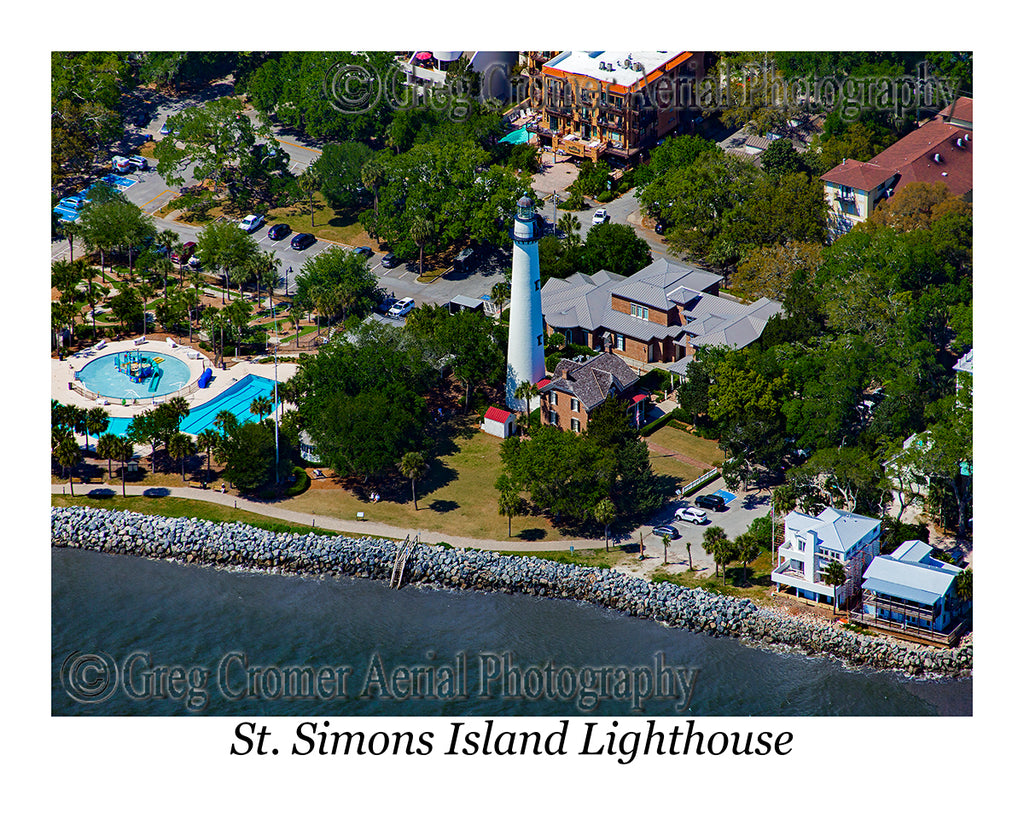 Aerial Photo of St. Simons Island Lighthouse, Georgia