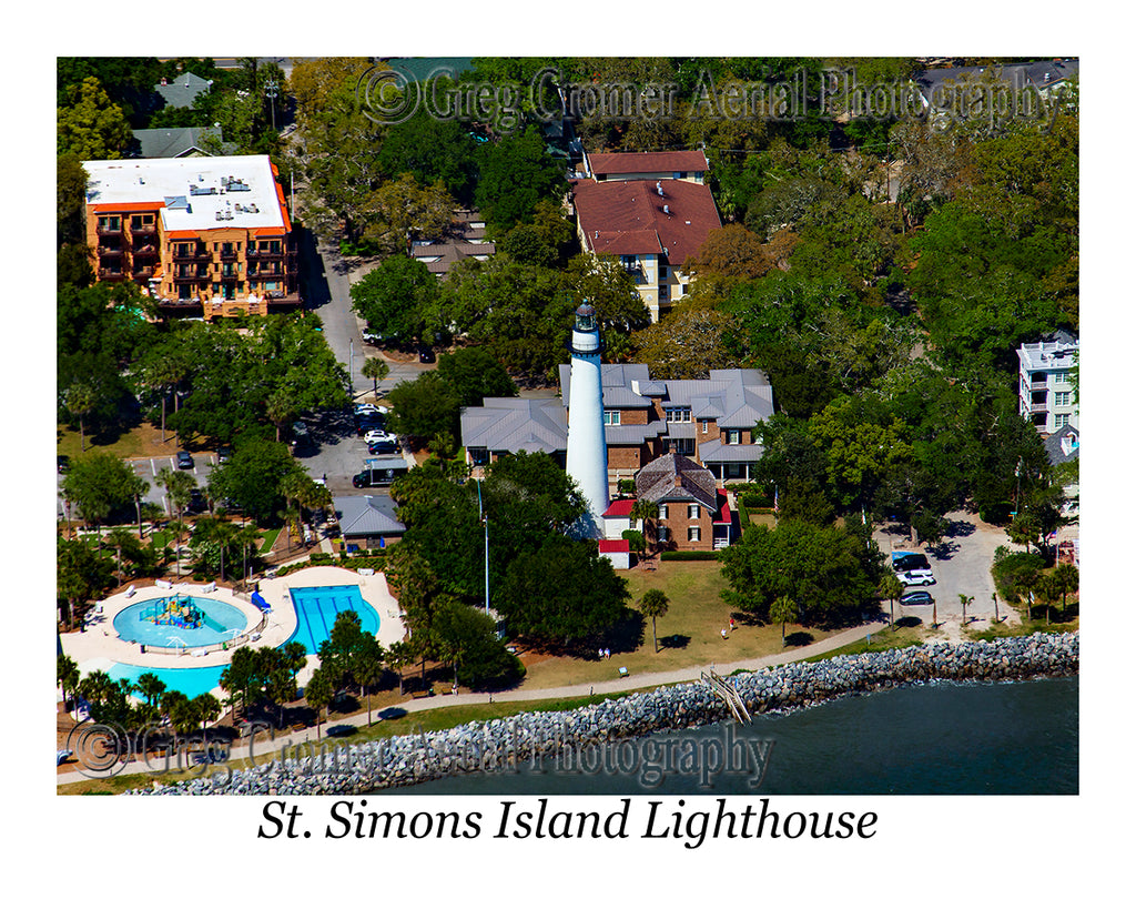 Aerial Photo of St. Simons Island Lighthouse, Georgia