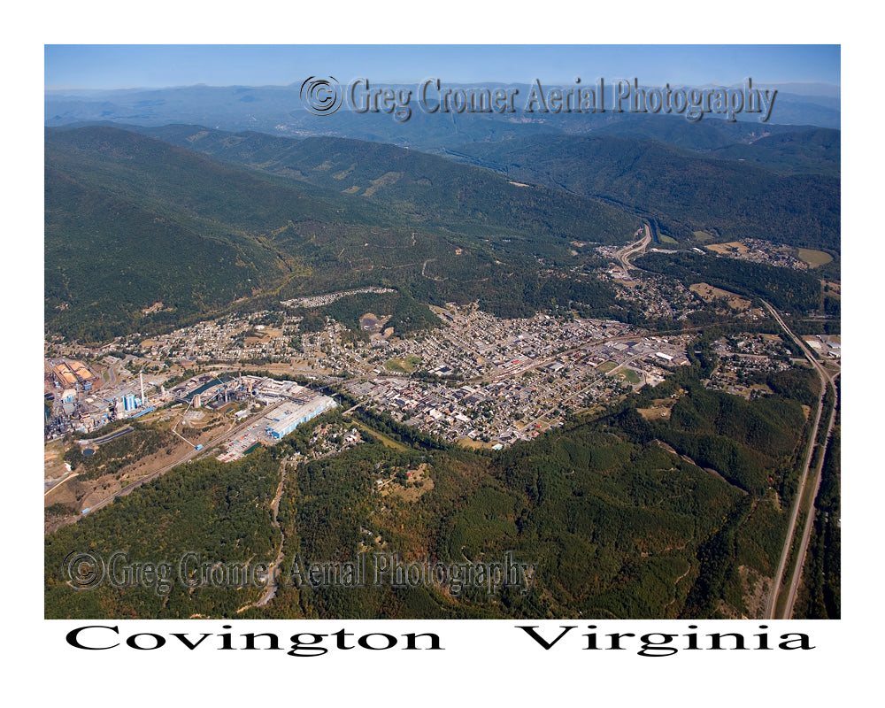 Aerial Photo of Covington, Virginia