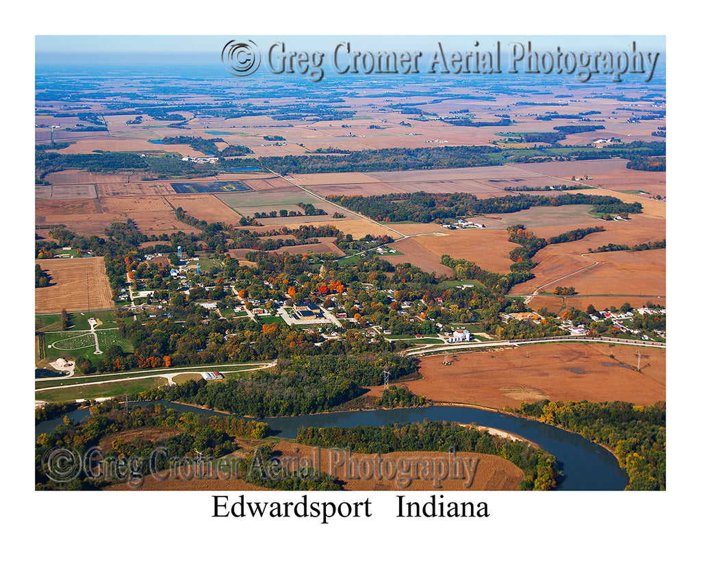 Aerial Photo of Edwardsport, Indiana