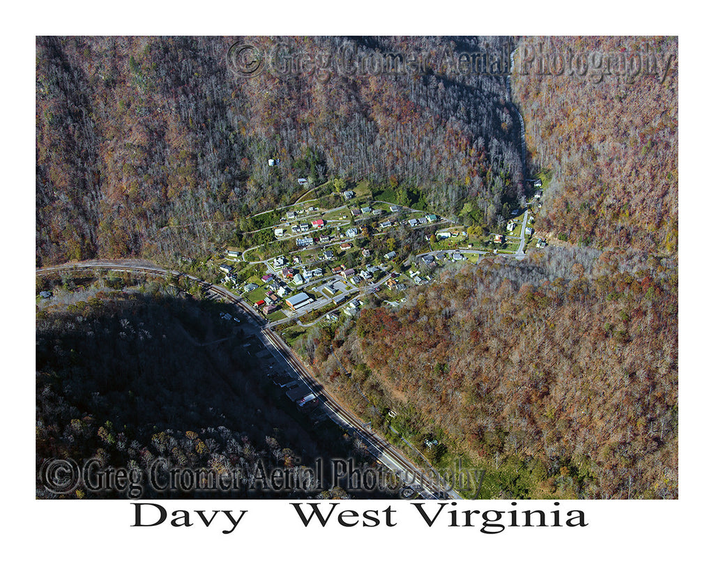 Aerial Photo of Davy, West Virginia