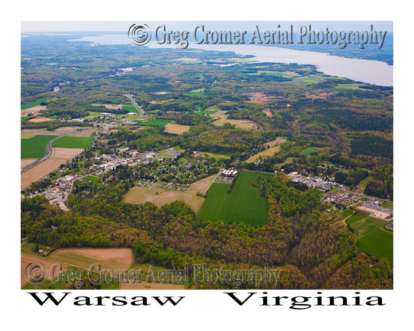 Aerial Photo of Warsaw, Virginia