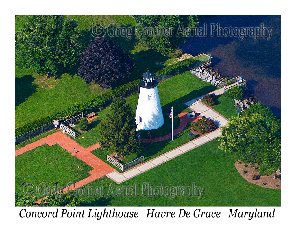 Aerial Photo of Concord Point Lighthouse - Havre de Grace, Maryland