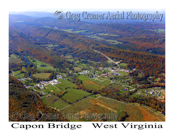 Aerial Photo of Capon Bridge, West Virginia