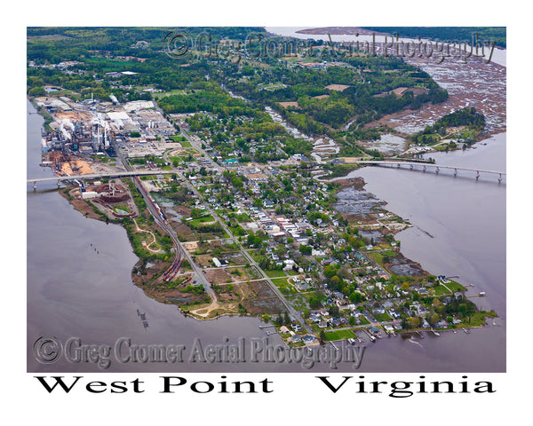 Aerial Photo of West Point, Virginia
