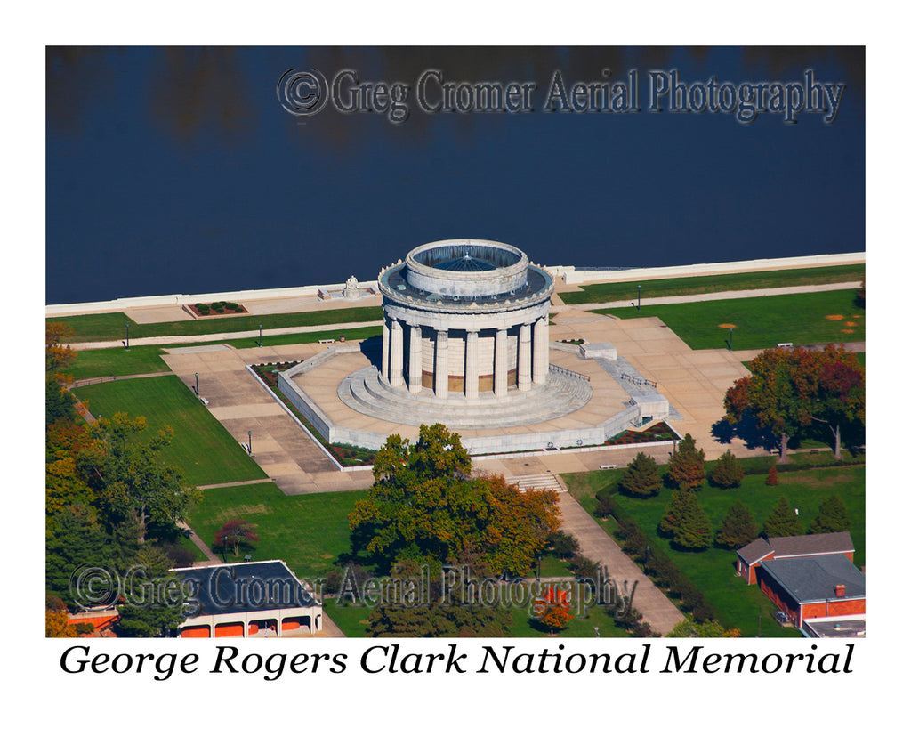 Aerial Photo of George Rogers Clark Memorial - Vincennes, Indiana