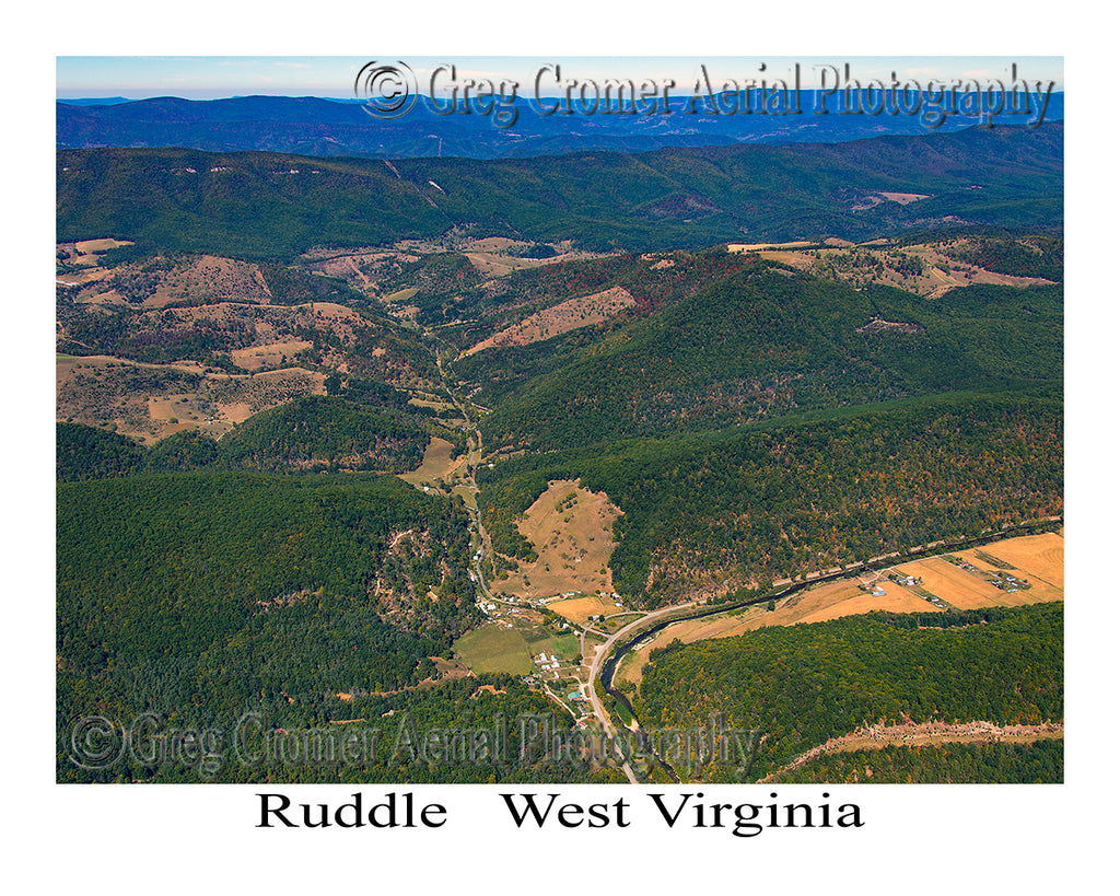 Aerial Photo of Ruddle, West Virginia