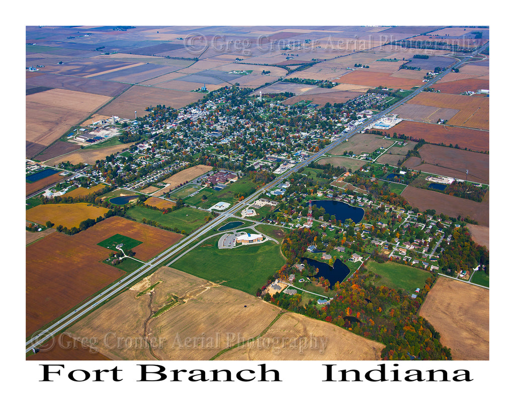 Aerial Photo of Fort Branch, Indiana