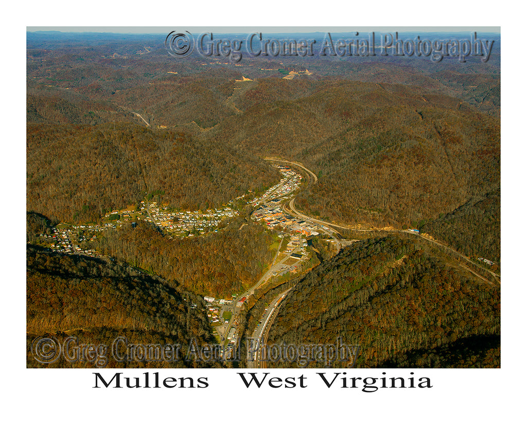 Aerial Photo of Mullens, West Virginia