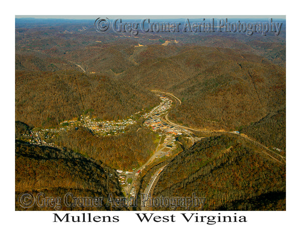 Aerial Photo of Mullens, West Virginia