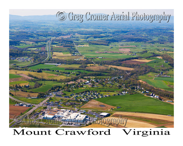 Aerial Photo of Mount Crawford, Virginia