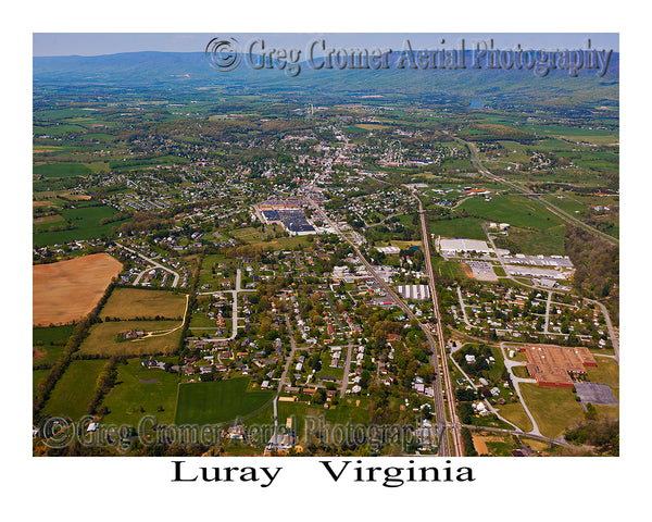 Aerial Photo of Luray, Virginia