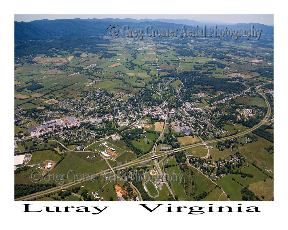 Aerial Photo of Luray, Virginia
