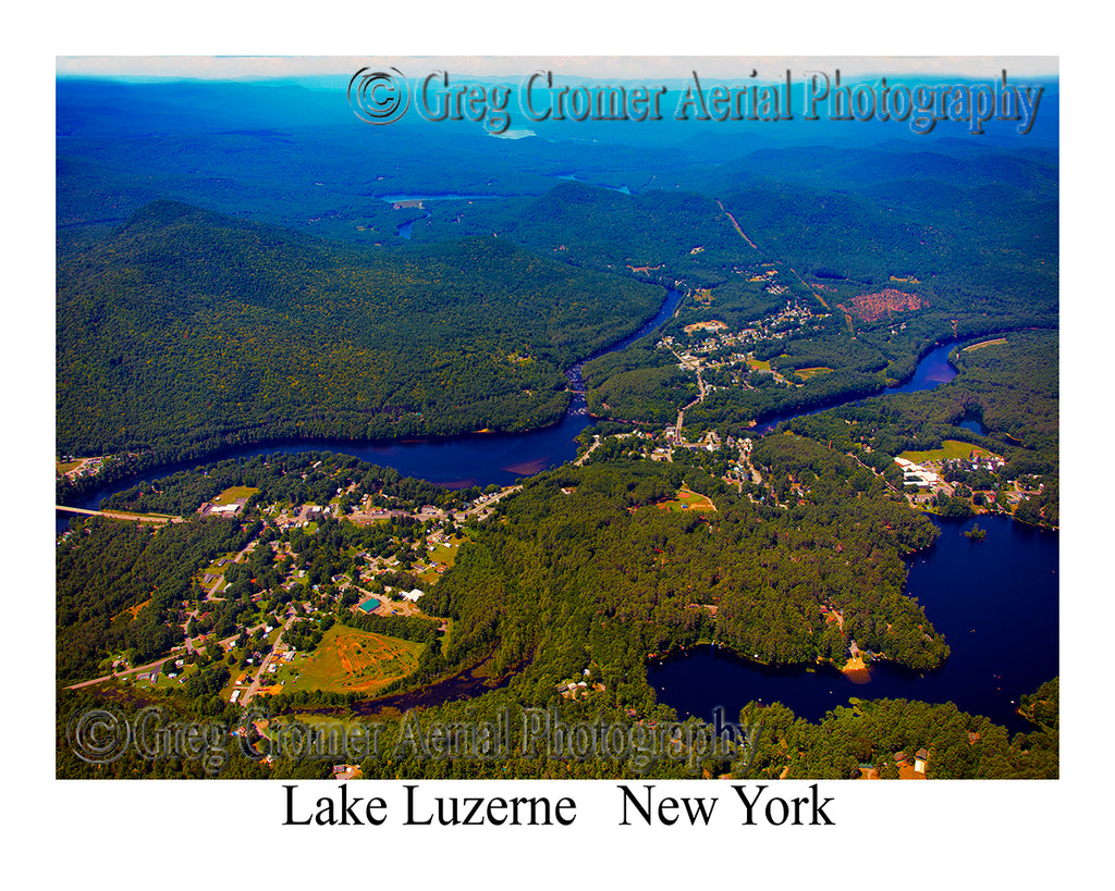 Aerial Photo of Lake Luzerne, New York