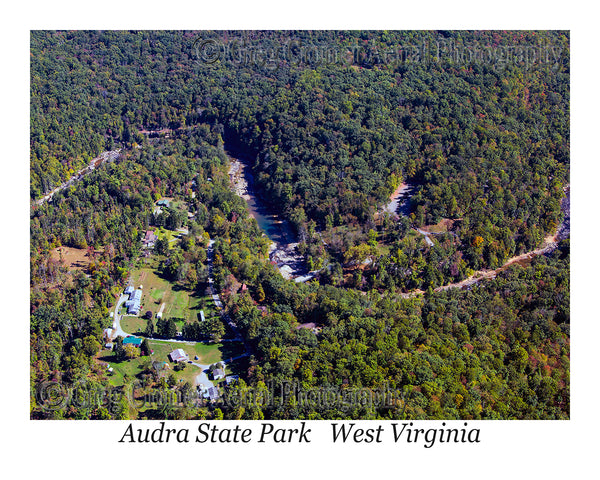 Aerial Photo of Audra State Park, West Virginia