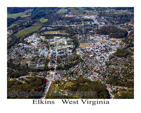 Aerial Photo of Elkins, West Virginia