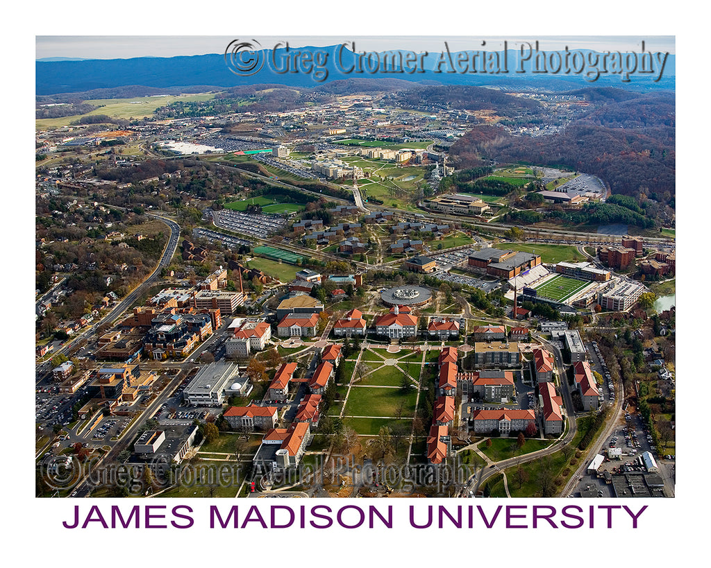 Aerial Photo of James Madison University - Harrisonburg, Virginia