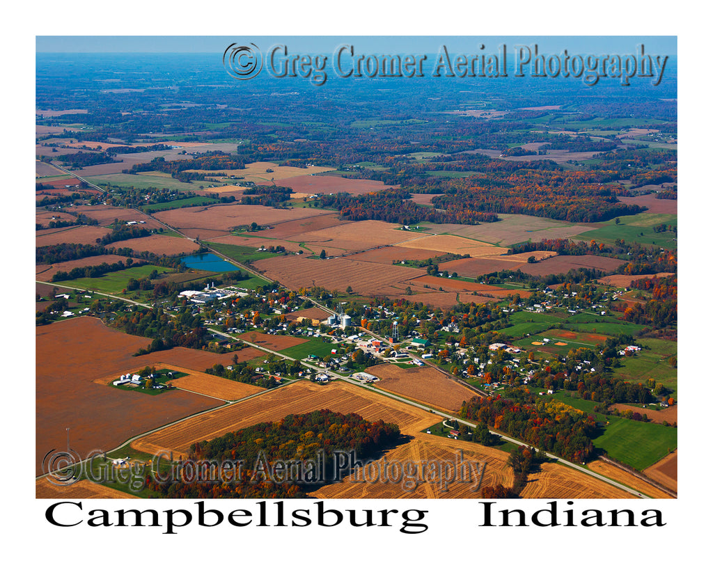 Aerial Photo of Campbellsburg, Indiana